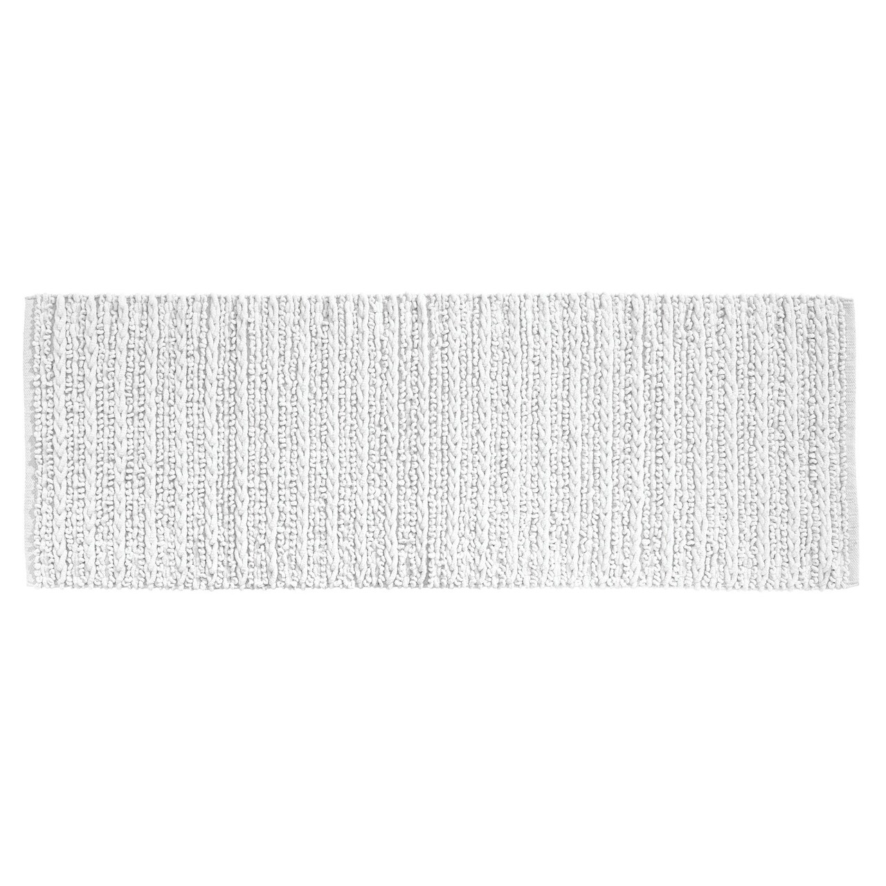 mDesign Soft Cotton Spa Mat Rug for Bathroom, Braided, 60" x 21"